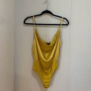 Missguided Yellow Bodysuit